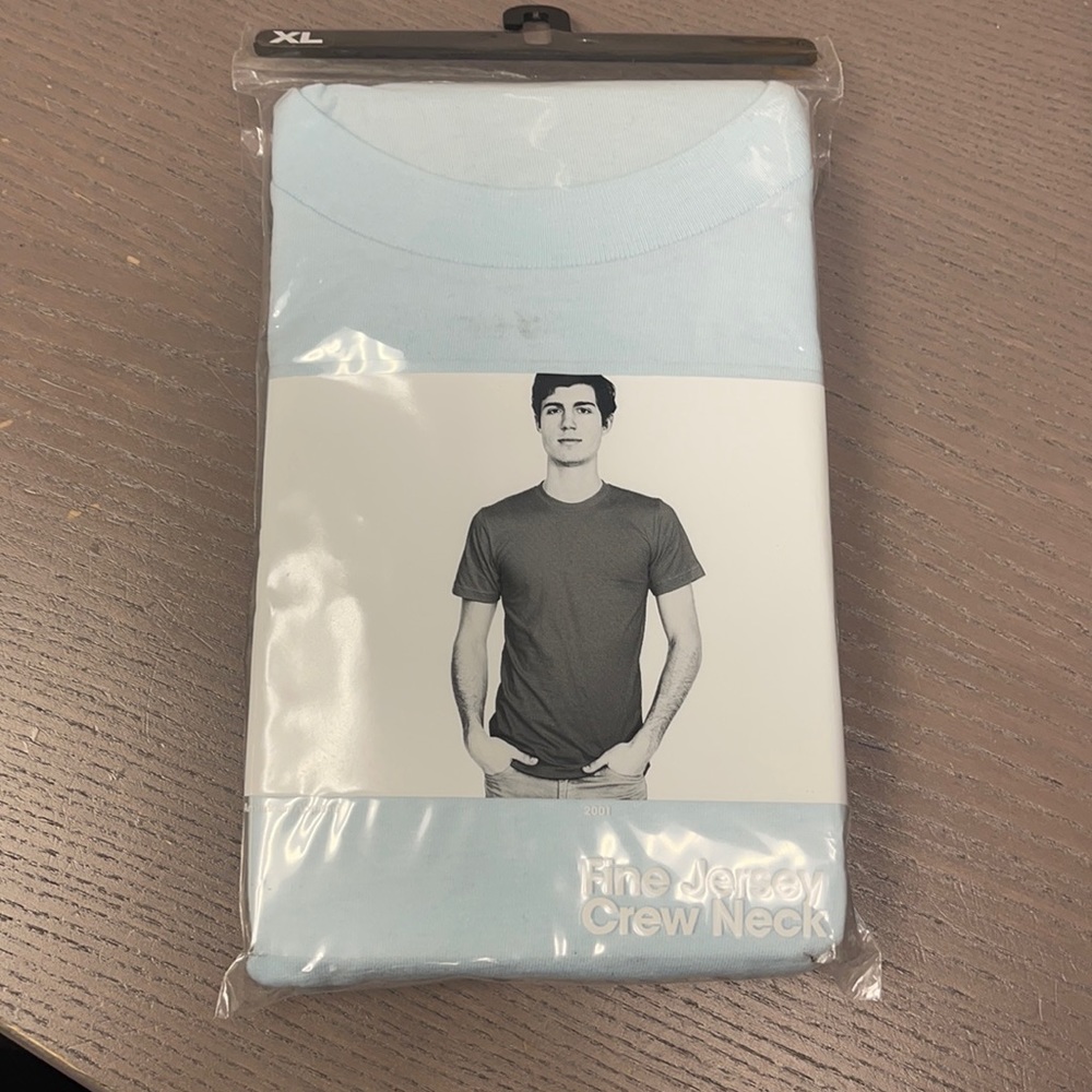 NWT American Apparel light Blue Crew Neck XL
